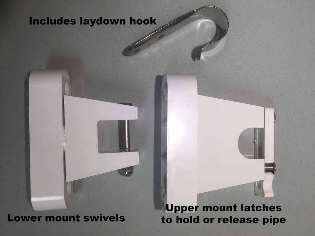 M600 1 inch diameter Laydown Bulkhead Mounts Morad Antenna
