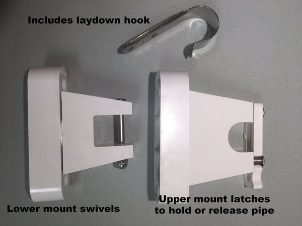 M600 - 1" dia. Laydown Bulkhead Mounts - Marine Antenna 